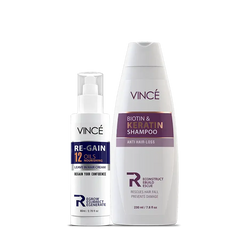 VINCE BIOTIN KERATIN SHAMPOO + REGAIN LEAVE IN HAIR CREAM