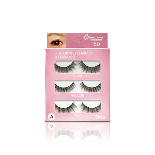 GLAMOROUS 5D EYE LASHES (3X1) GF7896