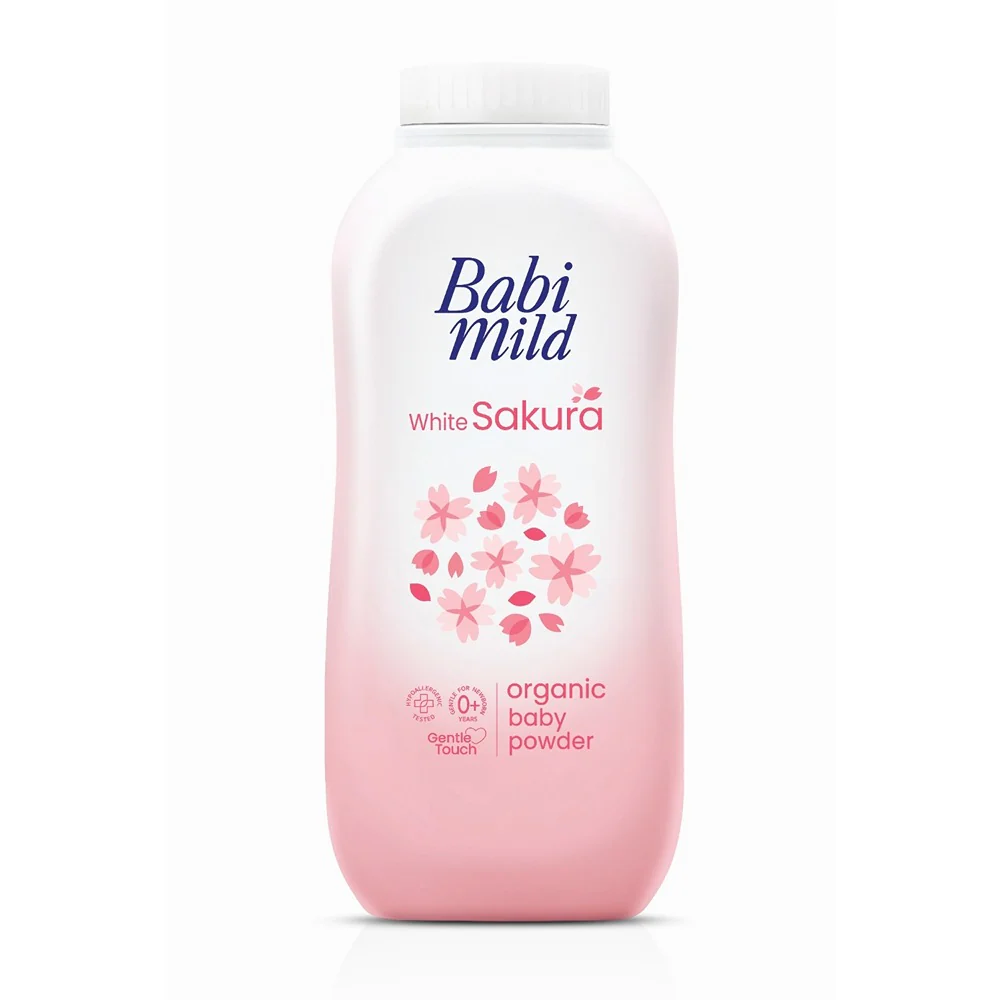 Babi Mild  White Sakura Organic Baby Powder  160g