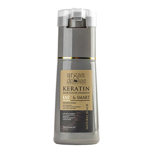 ARGAN DELUXE HAIR COLOR SHAMPOO - NATURAL BLACK 200ML