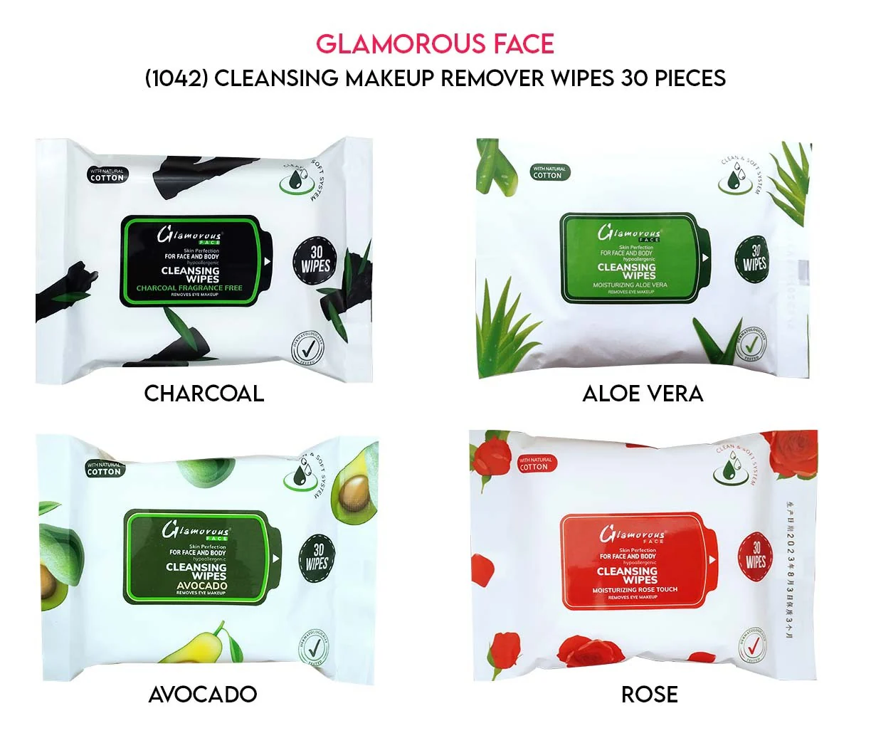 GLAMOROUS CLEANSING WIPES GF-1042