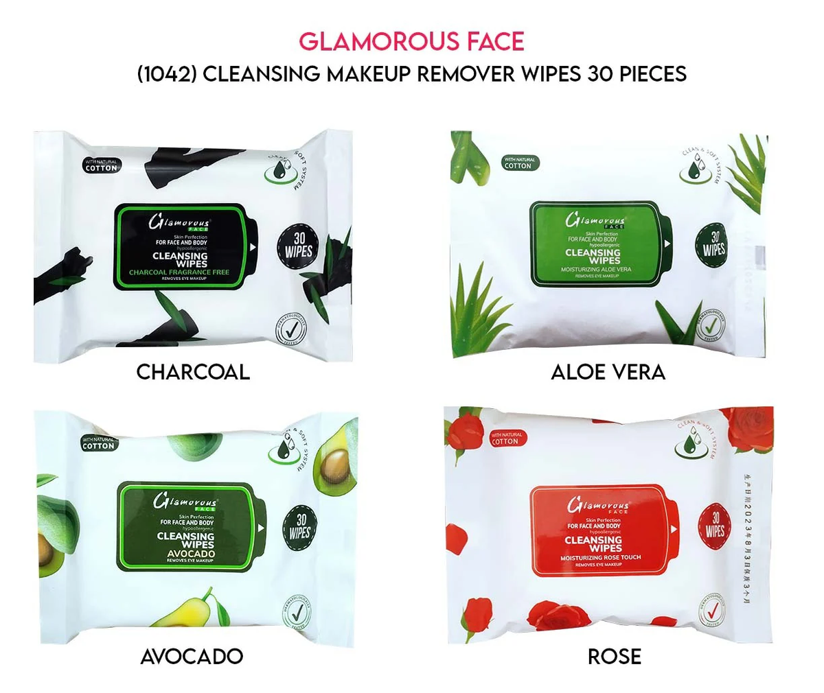 GLAMOROUS CLEANSING WIPES GF-1042