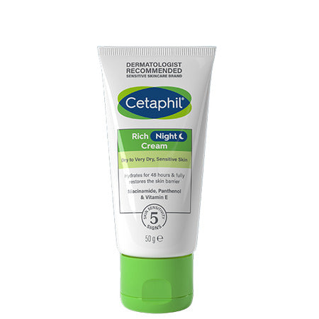 CETAPHIL RICH NIGHT CREAM DRY TO V DRY SENSITIVE SKIN 50G