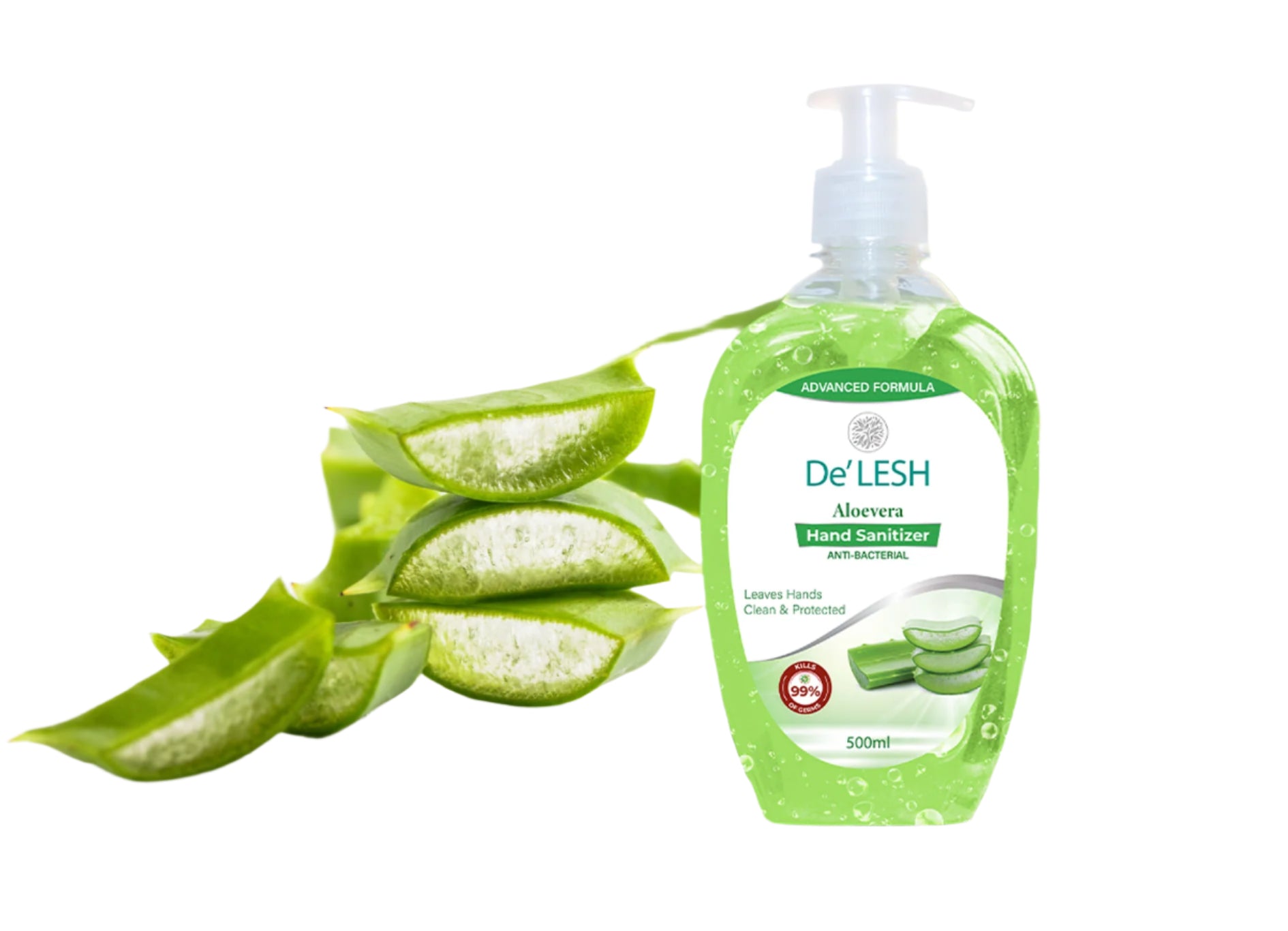 De'LESH Hand Sanitizer (Aloe Vera) 500ml