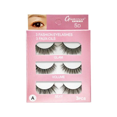 GLAMOROUS 5D EYE LASHES (3X1) GF7896