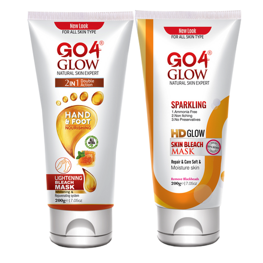 Go4Glow Bleach Mask Set (200gm) 2 Tubes