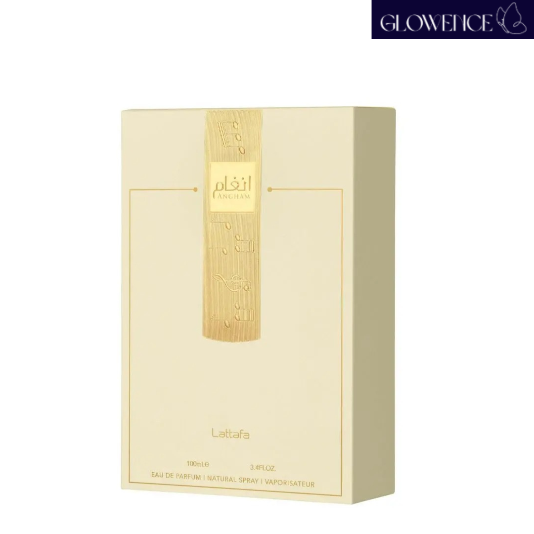 Lattafa Angham sweet gourmand fragrance with vanilla and cacao
