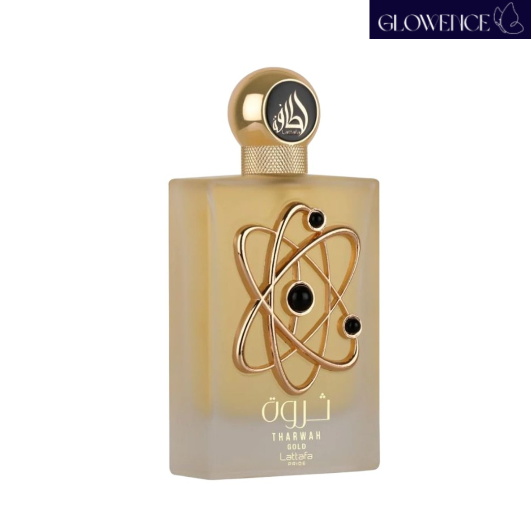 Lattafa Tharwah Gold EDP 100ml women's perfume bottle